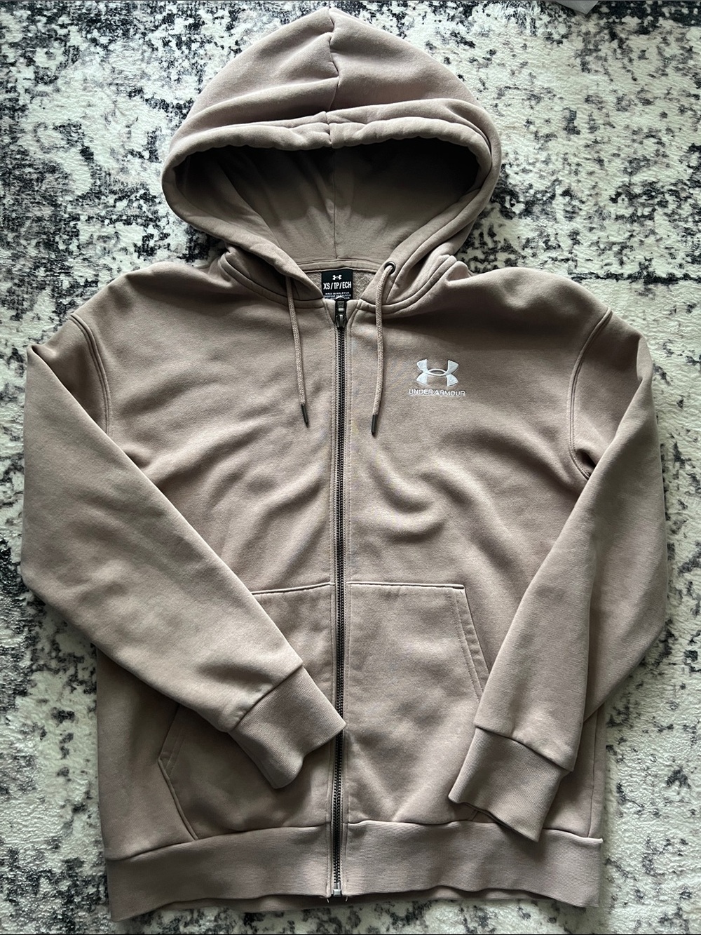 Under Armour Taupe Zip-Up Hoodie